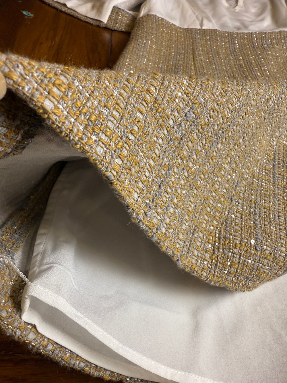 Sandro Paris Sleeveless Tweed Layered V-Neck Mini Dress EUC Size 4 (S) - Picture 13 of 16